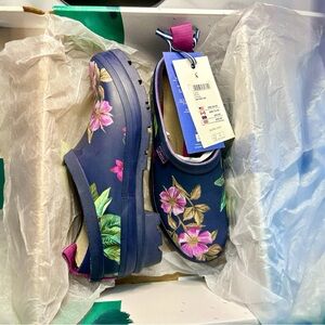 Joules Pop On Rain Clog with Removable Neoprene Sock Lining - Navy Blue - Dogs